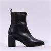 Wonders Vera Platform Block Heel Boot - Black Leather